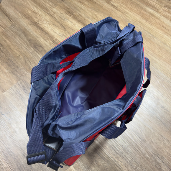 Polo Ralph Lauren Men's Large Red Blue Sport Casual Adjustable Strap Duffle Bag - Picture 6 of 12